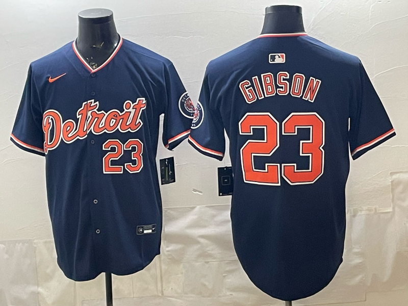Men Detroit Tigers #23 Gibson blue Nike 2026 MLB Jersey 0409015->->MLB Jersey